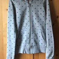 graue Sweatshirtjacke Gr. 34 (3485)