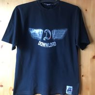 schwarzes T-Shirt Gr. 158/164 mit Aufdruck (3935)