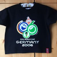 schwarzes T-Shirt Gr. 92/98 mit Aufdruck (3949)