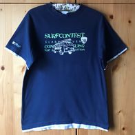 dunkelblaues T-Shirt Gr. 134/140 (3933)