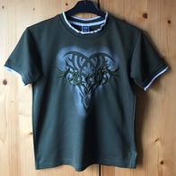 dunkelgrünes T-Shirt Gr. 122/128 (3989)