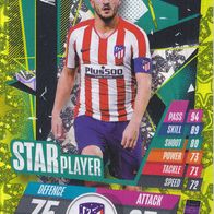 Atletico Madrid Topps Trading Card Champions League 2020 Koke SP3 Star Player