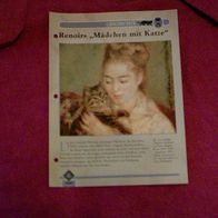 Renoirs "Mädchen mit Katze" - Infokarte über