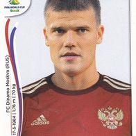 Panini Sammelbild Fussball WM 2014 Igor Denisov aus Russland Nr.612