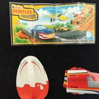 Kinder Joy 3 D - Puzzle Fahrzeuge + BPZ-Segelflugzeug rot