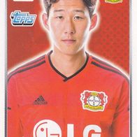 Bayer Leverkusen Topps Sammelbild 2014 Heung-Min Son Bildnummer 166