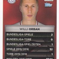 RB Leipzig Topps Quartett Card Willi Orban