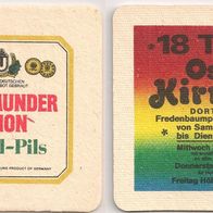 Dortmunder Union, Siegel-Pils - alter Bierdeckel "18 Tage Oster-Kirmes, Dortmund"