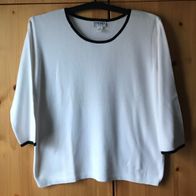 weißer Pullover Gr. 40/42 mit 3/4 Ärmeln (4044)