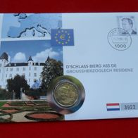 Luxemburg 2008 2 Euro Gedenkmünze Schloss Berg - als Europa Numisbrief - Edition