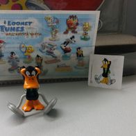 Kinder Joy Looney Tunes -Italien+ BPZ / Daffy Duck beim Gewichtheben mit Bauanleitung