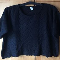 schwarzer kurzärmeliger Pullover Gr. 40/42 (4151)