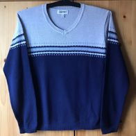 grau/ blauer Pullover Gr. XL (fällt kleiner aus) - (4096)