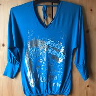 petrolfarbenes Shirt mit 3/4 Ärmel Gr. S/ M (4066)