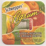 Schweppes Agrum´ - zweisprachiger Bierdeckel aus Belgien