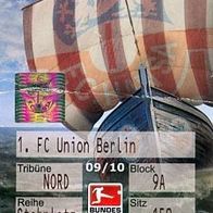 Ticket friendly Hansa Rostock vs 1. FC Union Berlin 24. 2. 2010 Deutschland FCU
