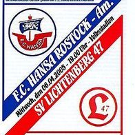 PRG FC Hansa Rostock Amateure / II - SV Lichtenberg 47 6.4.2005 Berlin Programm