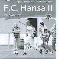 PRG FC Hansa Rostock Amateure / II- Berliner AK 07 22.5.2011 BAK Programm Berlin