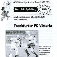 PRG Frankfurter FC Viktoria-VfB Lichterfelde 25.4.1999 Vorwärts Frankfurt (Oder)