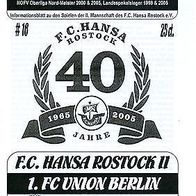 PRG FC Hansa Rostock Amateure/ II vs 1. FC Union Berlin 16.5.2006 Deutschland DDR