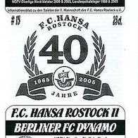 PRG FC Hansa Rostock Amateure/ II vs Berliner FC Dynamo 10.5.2006 BFC Berlin Amas