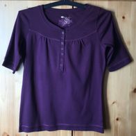 auberginefarbenes T-Shirt Gr. L (4196)