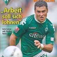 PRG SV Werder Bremen vs Hertha BSC Berlin 20.10.2007 Poster Diego Deutschland