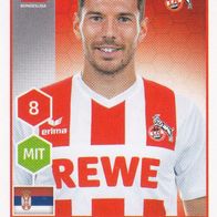 1. FC Köln Topps Sammelbild 2017 Milos Jojic Bildnummer 151