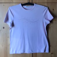 rosafarbenes T-Shirt Gr. 40 mit Pailetten (4216)