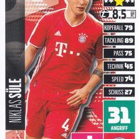 FC Bayern München Topps Match Attax Trading Card 2020 Niklas Süle Nr.264