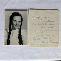 Helga Raumer 1952 Schauspielerin Foto Widmung Autogramm DDR Günter