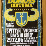 Donots Konzert-Poster, Rosenhof Osnabrück, Jahresabschlusskonzert JAK 2005, top