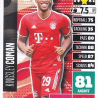 FC Bayern München Topps Match Attax Trading Card 2020 Kingsley Coman Nr.274