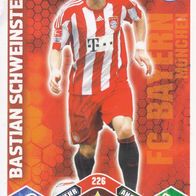 FC Bayern München Topps Match Attax Trading Card 2010 Bastian Schweinsteiger Nr.226