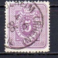 D. Reich 1880, Mi. Nr. 0040 / 40, 5 Pfennig, gestempelt Mülheim? 4. 6. 86 #04024