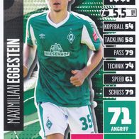 Werder Bremen Topps Match Attax Trading Card 2020 Maximilian Eggestein Nr.91