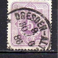 D. Reich 1880, Mi. Nr. 0040 / 40, 5 Pfennig, gestempelt Dresden 30.6.86 #04057