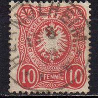 D. Reich 1880, Mi. Nr. 0041 / 41 - 10 Pfennig, gestempelt Hermühlen 15.8.88 #04081