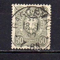 D. Reich 1880, Mi. Nr. 0044 / 44 - 50 Pfennig, gestempelt Gaggenau 18.1.87 #04116