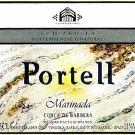 Etiqueta del vino "Portell", Conca de Barberà emb. COOP Vinicola Sarral Tarragona