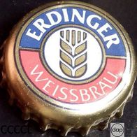 Erdinger Weissbräu Brauerei Weizen-Bier Kronkorken mit dap-Randzeichen Kronenkorken