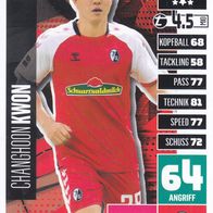 SC Freiburg Topps Match Attax Trading Card 2020 Changhoon Kwon Nr.149