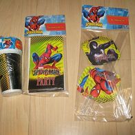 Kindergeburtstag - Zubehör - Party Spiderman Einladungskarten 21 Teile - f. 6 Kinder