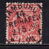 D. Reich 1889, Mi. Nr. 0047 / 47, gestempelt Hamburg Freihafen 2.5.95 #04294