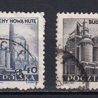 Polen, 1951, Mi. 690, 691, Industrie, 2 Briefm., gest.