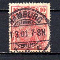 D. Reich 1900, Mi. Nr. 0056 / 56, Reichspost gestempelt Hamburg 1.3.01 #04462