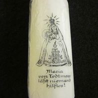 Todtmoos Kerze -Maria von Todtmoos- Motiv und Spruch - 150x60 mm -ungebraucht-
