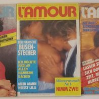 3 Hefte - L´amour - Januar/ Sept./ Okt. 1983