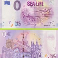 0 Euro Schein Sea Life Königswinter XEEH 2019-1 selten Nr 6800