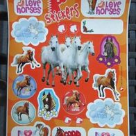 NEU: Sticker "Pony Club" Aufkleber Pferde Bogen 16x Pferde Stickerbogen Deko